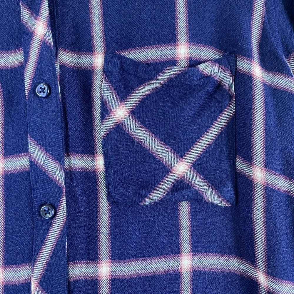 Rails Flannel Shirt Women Sz XS Purple Plaid Long Sleeve Winter Soft Cozy - Picture 2 of 10